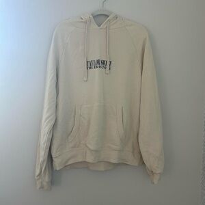 Taylor Swift Cream Hoodie with Black Print